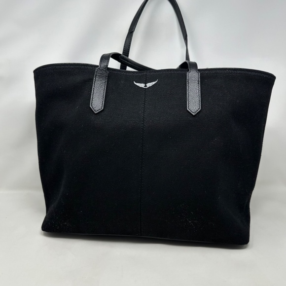 ZADIG & VOLTAIRE Mick Wings Tote Canvas Leathert - Picture 4 of 8